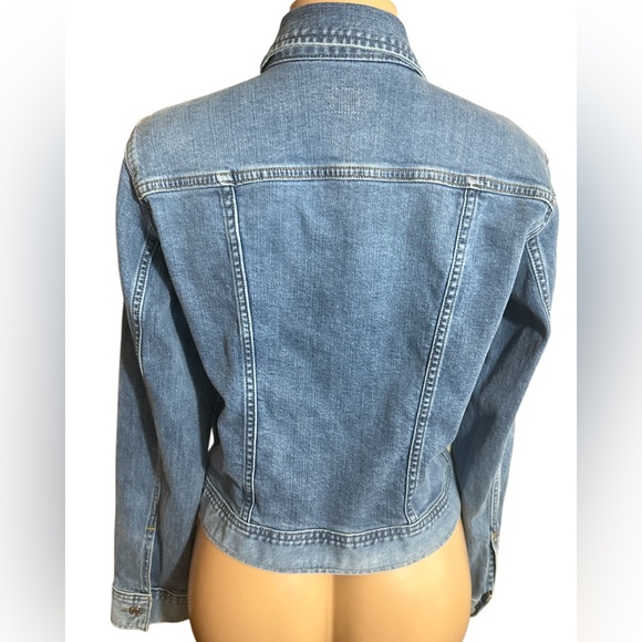 Polo Ralph Lauren Women’s Blue Embroidered Patch Denim Jean Jacket - Picture 10 of 16